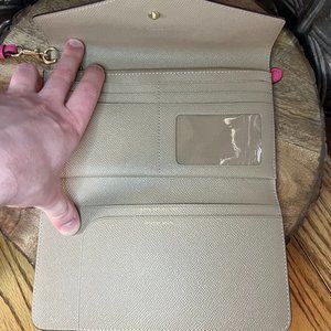 Coach Hot Pink Clutch Wallet/Travel Companion